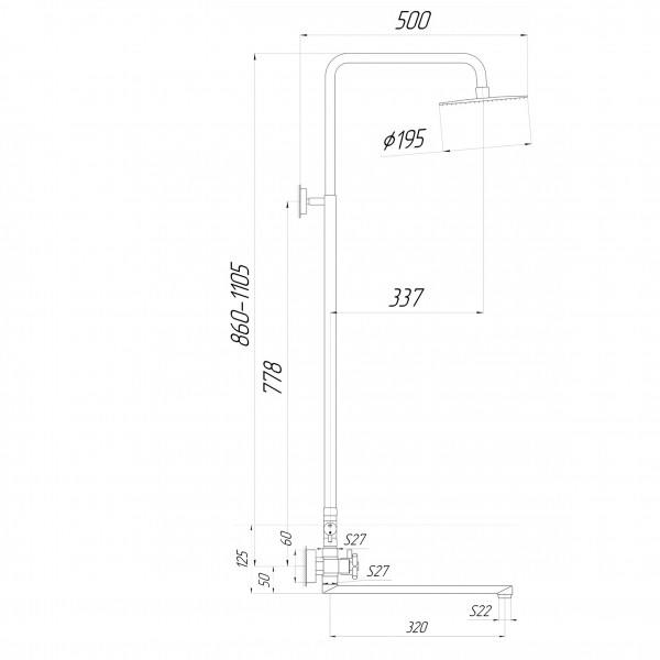 Душова система Globus Lux DUKAT SD4-SH-208