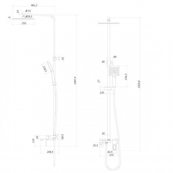 Душова система Globus Lux PIANO GLPN-0077
