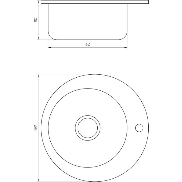 Мойка кухонная Mira MR 490 E Satin 0.6