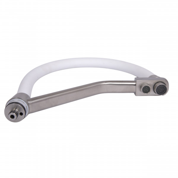 Вилив у зборі Lidz (330х265х35) для змішувача для кухні Aria 020F3 Nickel/White LDARI3302653549380