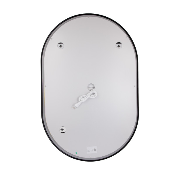 Зеркало Qtap Scorpio (SC1) с LED-подсветкой Touch, с антизапотеванием, с диммером, рег. темп. цвета (3000-6500K) Black QTSC600900