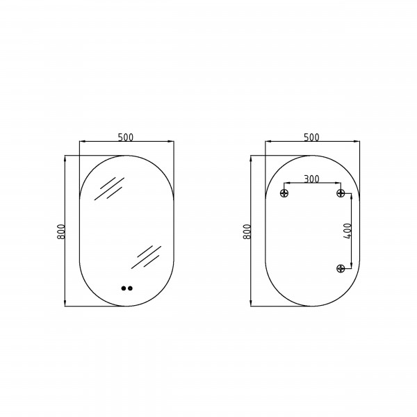 Зеркало Qtap Scorpio (SC1) с LED-подсветкой Touch, с антизапотеванием, с диммером, рег. темп. цвета (3000-6500K) Black QTSC500800
