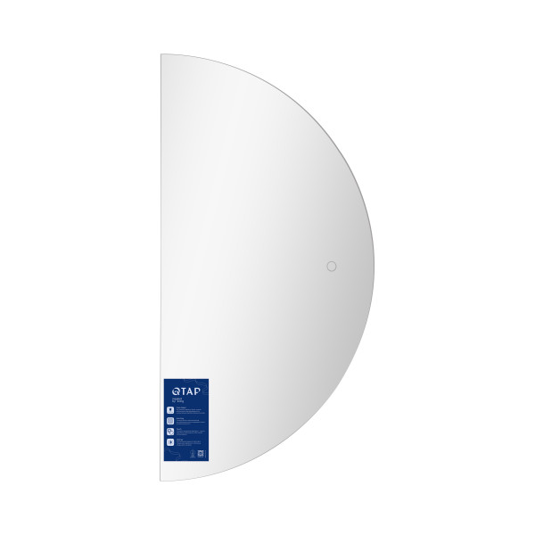 Зеркало Qtap Taurus HR1200 с LED-подсветкой Touch, с антизапотеванием, с диммером, рег. темп. цвета (3000-6500K) QTTAUHR1200