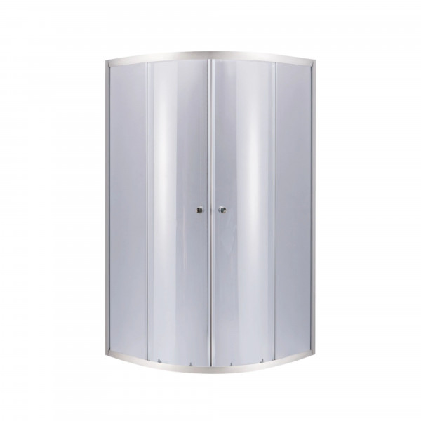 Lidz Latwa SC80x80.SAT.MID.GR Душевая кабина полукруглая, стекло тон. 4 мм + Lidz Душевой поддон KAPIELKA ST80x80x26, с панелью