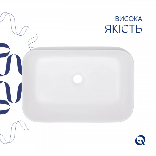 Раковина для ванной Раковина-чаша Qtap Scorpio 550х390х120 White QT14112243WN