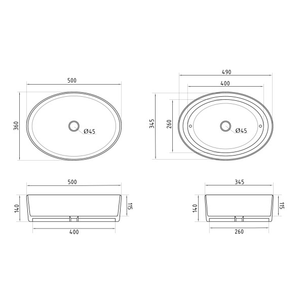 Раковина для ванной Раковина-чаша Qtap Kolibri 500x360x140 White QT10116065W
