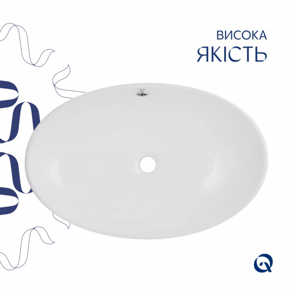 Раковина для ванной Раковина-чаша Qtap Dove 635x420x150 White QT06118168W