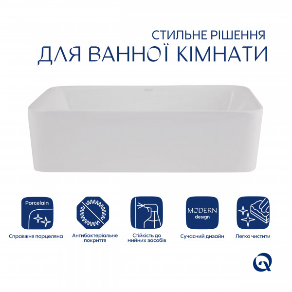 Раковина для ванной Раковина-чаша Qtap Tern 480х370х135 White QT17116069W