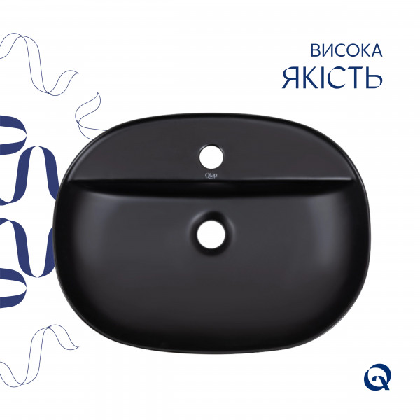 Раковина для ванной Раковина-чаша Qtap Scorpio 500x380x120 Matt black QT146533MB