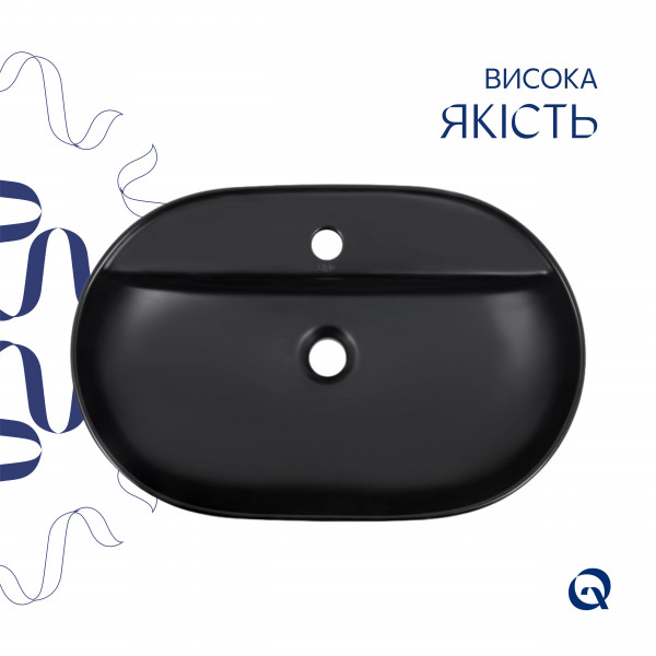 Раковина для ванной Раковина-чаша Qtap Scorpio 600х400х120 Matt black QT142203MBMBN