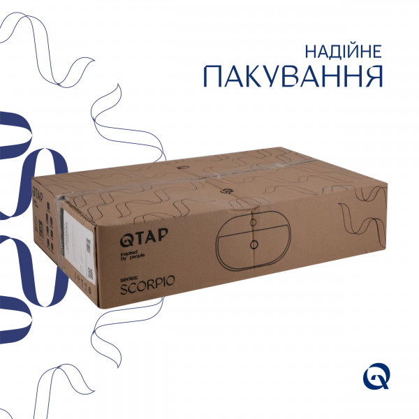 Раковина для ванной Раковина-чаша Qtap Scorpio 600х400х120 Matt black QT142203MBMBN