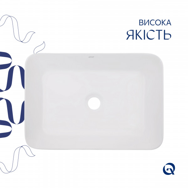 Раковина для ванной Раковина-чаша Qtap Virgo 490х350х110 White QT18112261WN