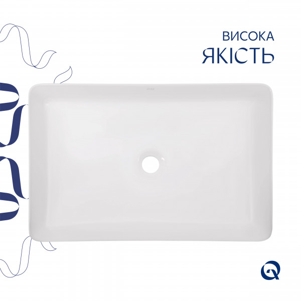 Раковина для ванной Раковина-чаша Qtap Tern 600x400x110 White QT171180841W