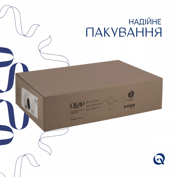 Раковина для ванной Раковина-чаша Qtap Robin 600x390x150 Matt black QT132143PMBMBN