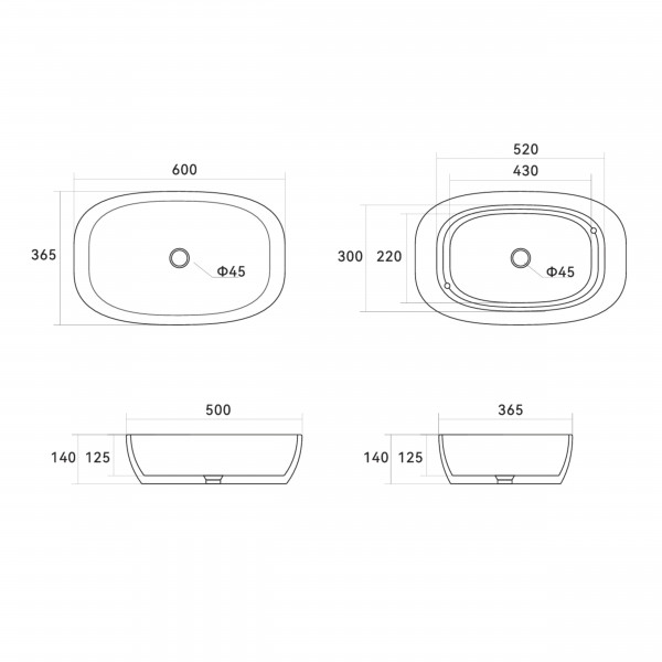 Раковина для ванной Раковина-чаша Qtap Cardinal 600х380х140 мм White QT04116257W