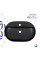 Раковина для ванной Комплект Qtap Scorpio: Раковина накладная 600x400x120 мм, Matt Black, овальная + Донный клапан Pop-up PU03