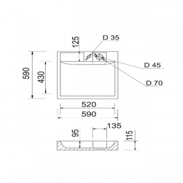 Раковина для ванной Раковина на стиральную машину Qtap Arvin 595x595x115 мм, White QTARV2365WHI48575