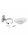 Мильниця Мильниця з тримачем Lidz Oreo 0201 настінна (матове скло) LDORE0201CRM22083 Chrome