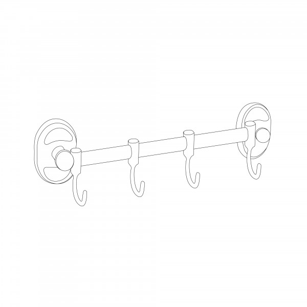 Гачок Тримач Lidz Oreo 0804 4 гачка LDORE0804CRM22175 Chrome