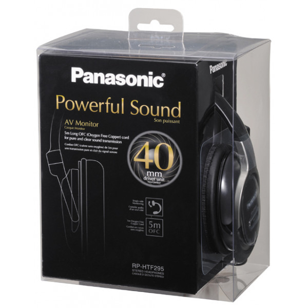 Наушники Panasonic RP-HTF295E Накладные Черные (RP-HTF295E-K)