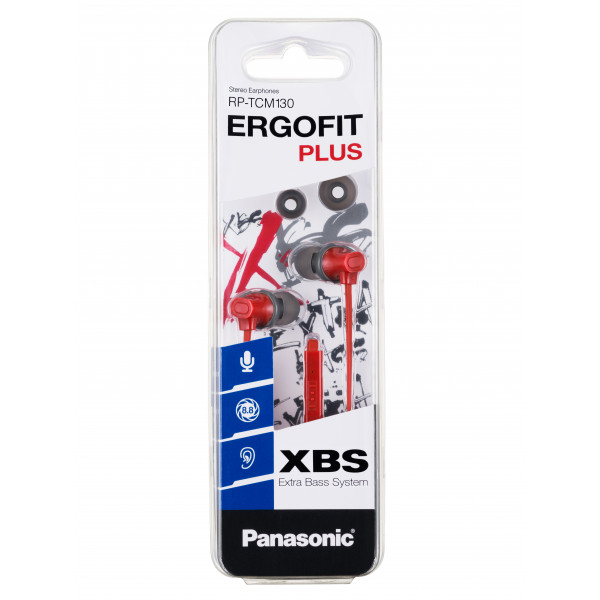 Наушники Panasonic RP-TCM130GE In-ear Mic Красный (RP-TCM130GER)
