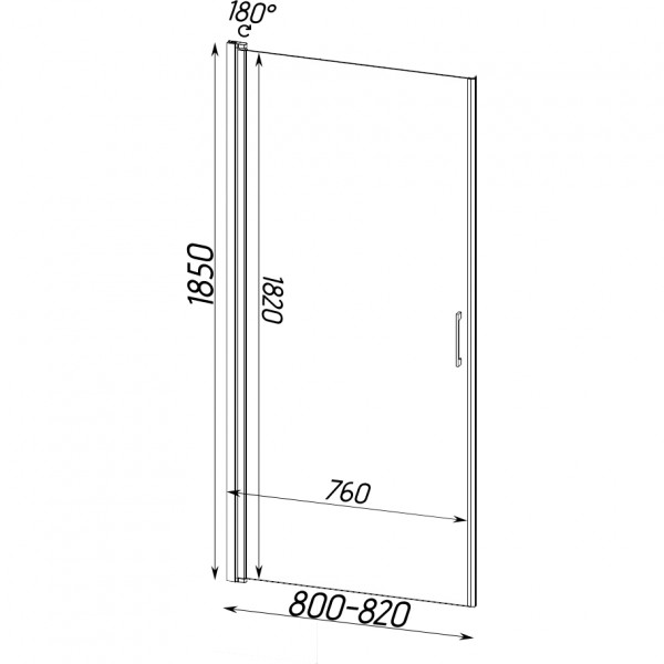 Душевые двери PROSNA 80TCW.Line (80W.Line) BRAVO