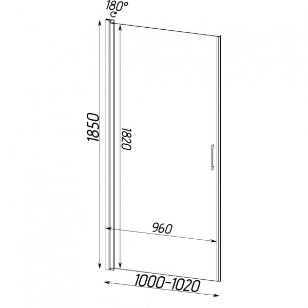 Душевые двери PROSNA 100TCW.Line (100W.Line) BRAVO