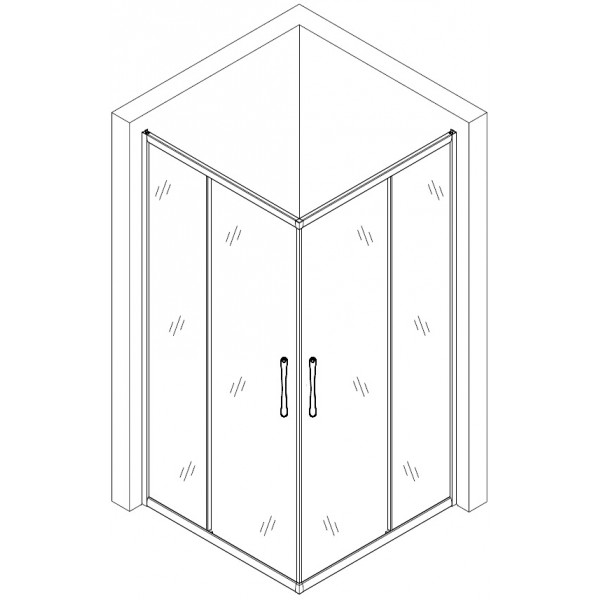 Душевая кабина квадратная без поддона ODRA N90TB.Mosaic BRAVO