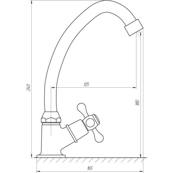 Монокран для мийки Globus Lux  GLHI-1051-BR На Гайци Латунь