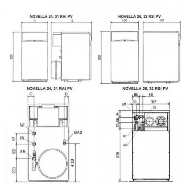 Газовий котел Beretta NOVELLA 26 RSI PV