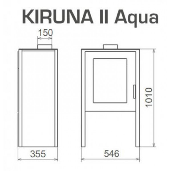 Піч-камін Thorma Kiruna II Aqua Grey