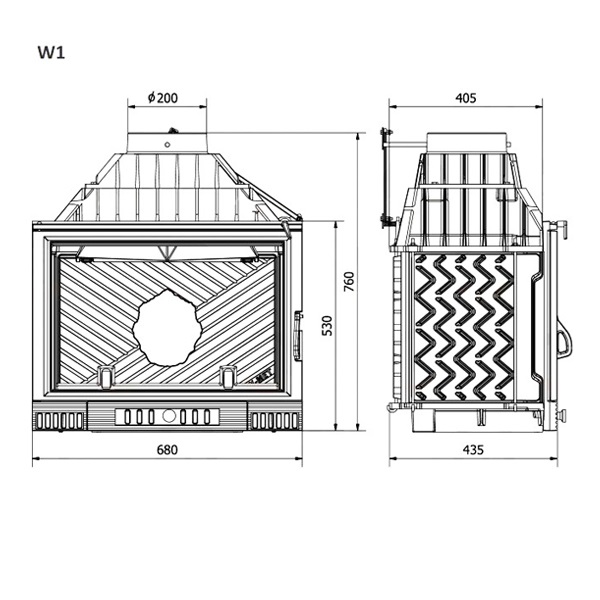 Камінна топка Kaw-met W1-18 kW