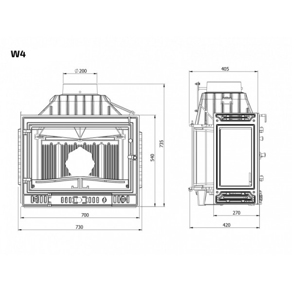 Камінна топка Kaw-met W4 P-14,5 kW