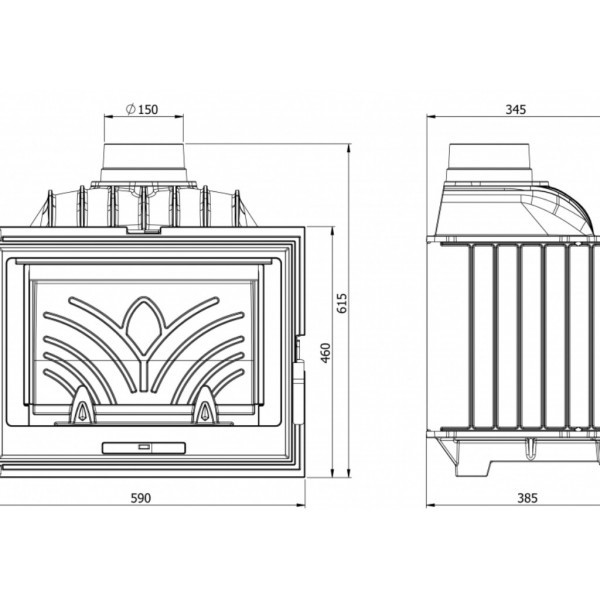 Камінна топка Kaw-met W13-9,5 kW