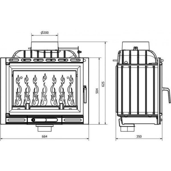 Камінна топка Kaw-met W13A 11,5 kW
