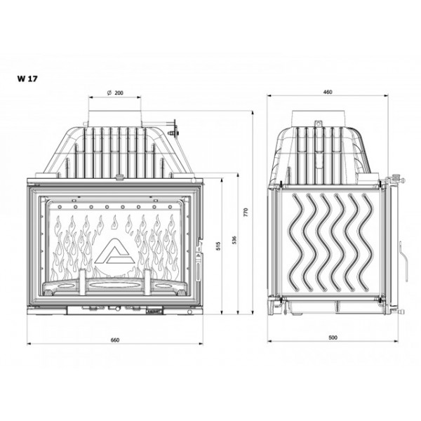 Камінна топка Kaw-met W17 16 kW DECOR