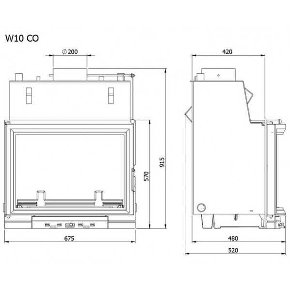 Камінна топка Kaw-met W10 co-19,9 kW