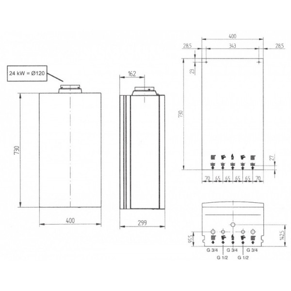 Газовий котел BAXI FOURTECH 24F