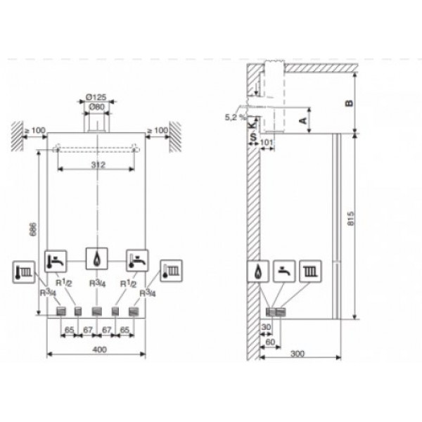 Газовий котел BOSCH WBC 28-1 DC Condens 2500