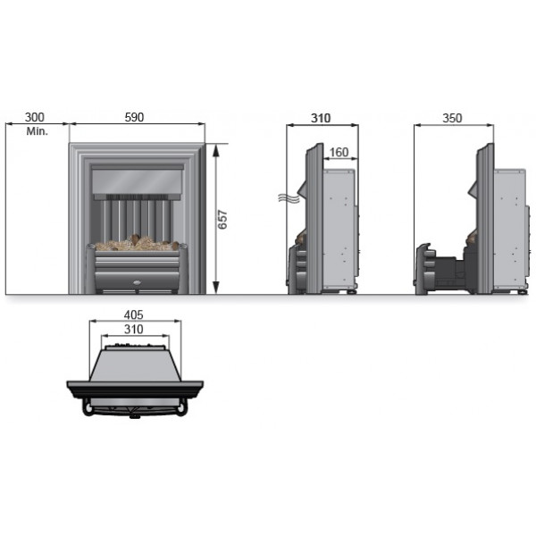 Електрокамін Dimplex Opti-Myst Cavendish