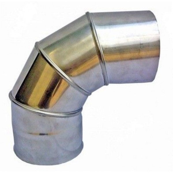 Коліно 90° Ф120 0,5 мм AISI 304