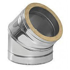 Коліно 45° нерж\нерж Ф150\220 0,5 мм AISI 304