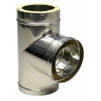 Трійник 87° нерж\нерж Ф120\220 0,5 мм AISI 304