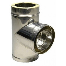 Трійник 87° нерж\нерж Ф120\220 0,5 мм AISI 304