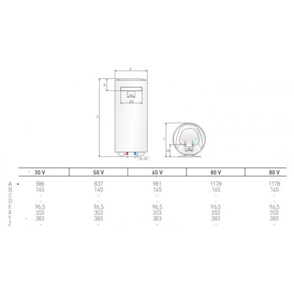 Бойлер Ariston ABS PRO R 65 V SLIM