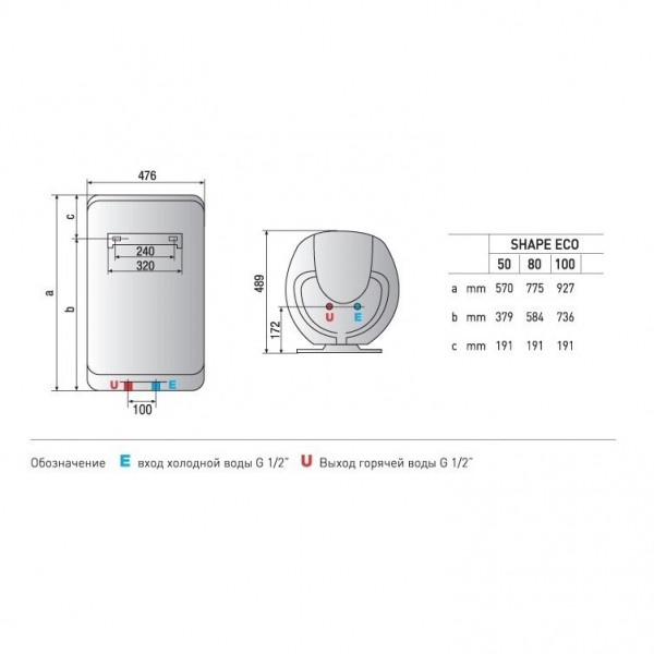 Бойлер Ariston SHP ECO EVO 50 V 1.8K EU