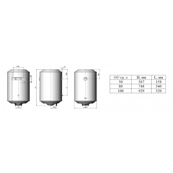 Бойлер Novatec Standart NT-S 100