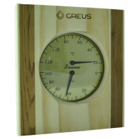Термо-гігрометр Greus 16х14,5 сосна/кедр