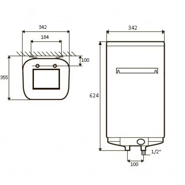 Бойлер Atlantic Steatite Cube Slim VM 30 S3 C 1500W