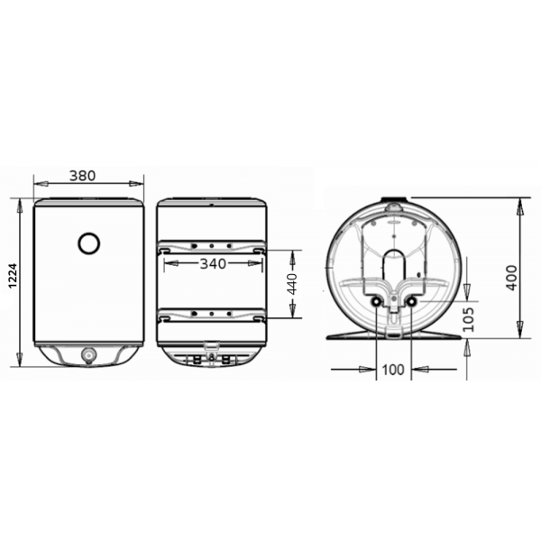 Бойлер Atlantic Steatite Slim VM 050 D325-2-BC